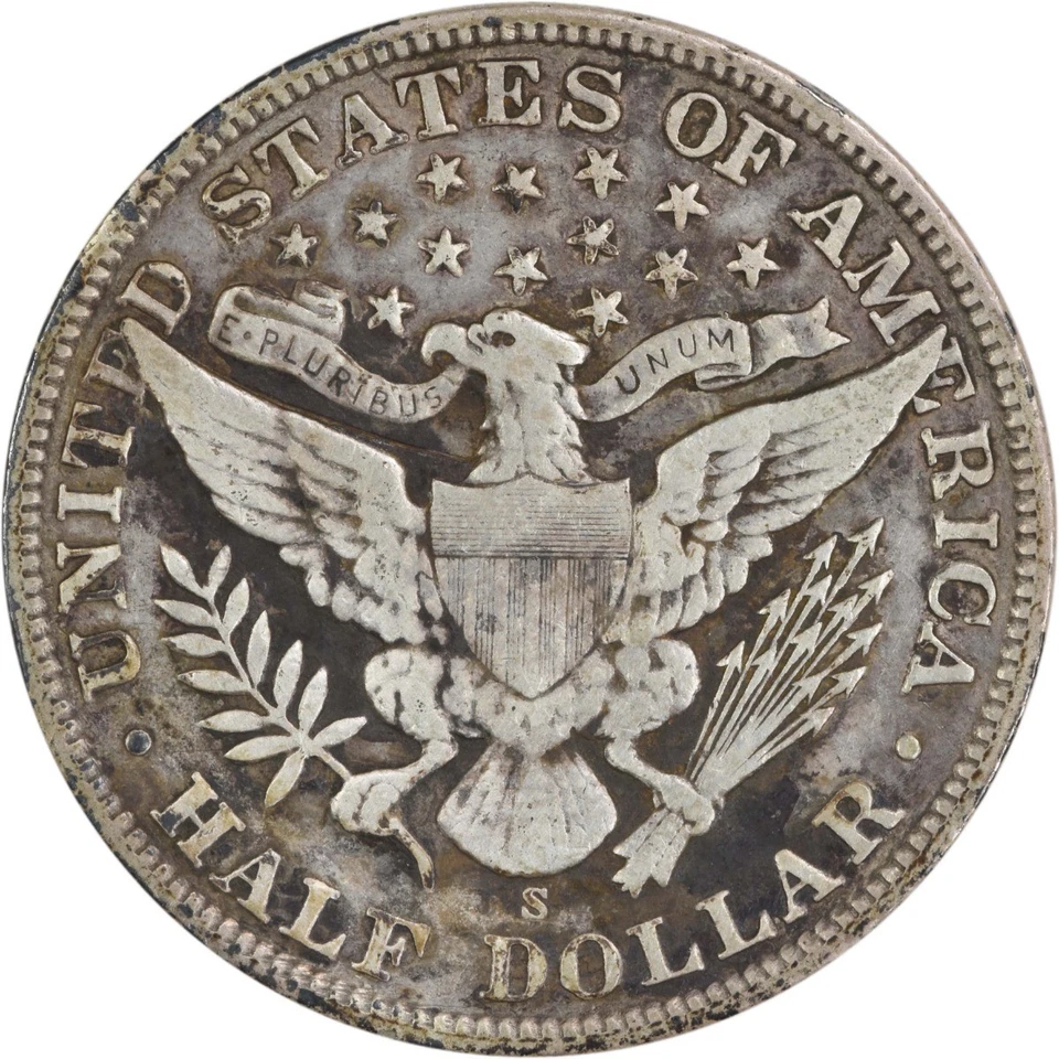 1910-S Barber Silver Half Dollar VF Uncertified #926 - Image 2 of 2