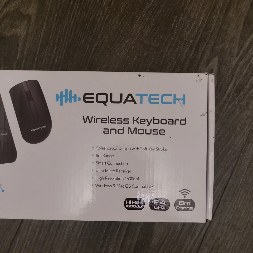 EquaTech Wireless Keyboard and Mouse Windows and Mac OS Compatible New - Image 3 of 4
