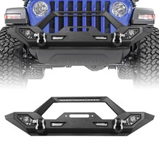 Stainless Steel Front Bumper For 20-24 Jeep Gladiator Jt W Winch Plate D-rings Stainless Steel Front Bumper For 20-24 Jeep Gladiator Jt W Winch Plate D-rings