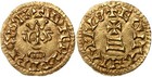 Royaume wisigoth. Roderic 710 à 711. Tremissis doré. Egitânia (Idanha-a-Nova) RR