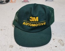 Vintage 3M Automotive Hat Green Trucker Mesh One Size Adjustable Auto Car Truck