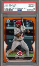 2023 Bowman Chrome Orange Refractor Cam Collier PSA 10 /25 #BCP-125 Cincinnati