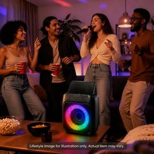 Mini Party Bluetooth Speaker RGB LED Lights Wireless Portable Rechargeable
