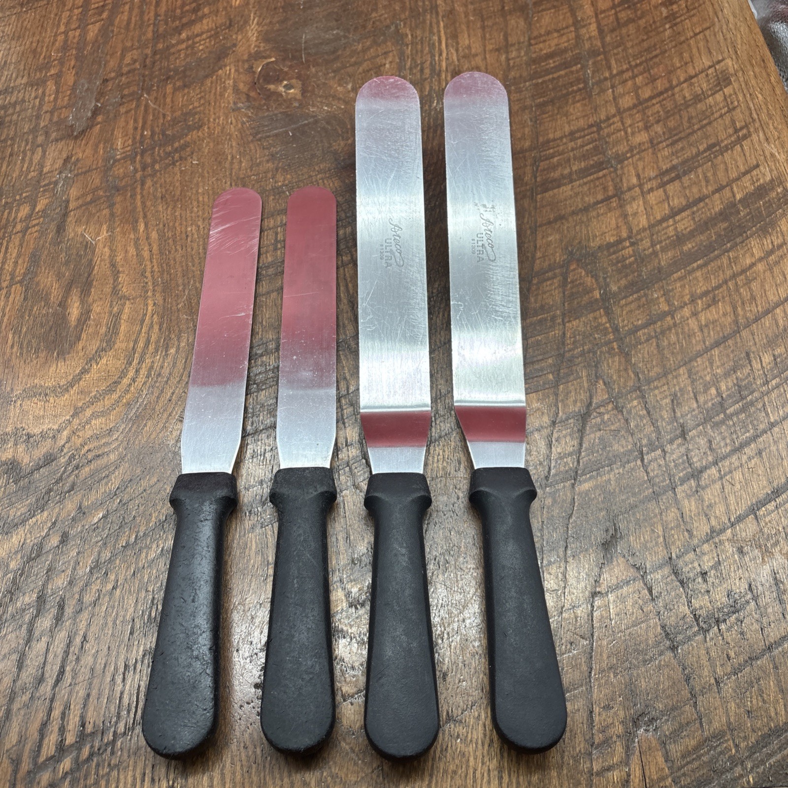 4 Ateco Ultra Flexible Offset Bakers Spatulas Icing Frosting Stainless
