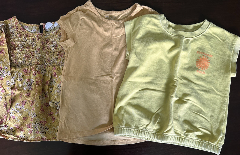 Gap Kids Girls Size 8 Yellow Floral Solid Tops Lot Sleeveless Short Sleeve Set