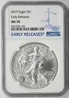 2019 American Silver Eagle $1 MS 70 NGC Early Releases