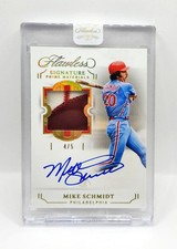 Mike Schmidt 2022 Flawless Prime Materials GOLD Patch Autograph Auto 4/5 Sealed