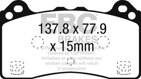 EBC Front Disc & Yellowstuff Pad for Ford Focus (Mk3) RS 2.3 Turbo 16>18