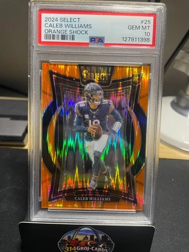 PSA 10 2024 PANINI SELECT ORANGE SHOCK #25 CALEB WILLIAMS ROOKIE RC /499