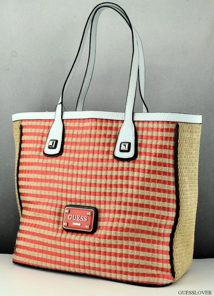 免费发货 美国时尚手提包 GUESS SATCHEL 哈瓦那草草 女士橘子包 Love — 第 3/4 张图片