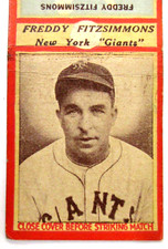 1930s NY Giants FREDDY FITZSIMMONS Diamond Matchbook baseball cover w/striker wb