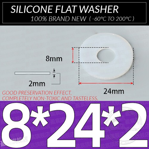 Flachdichtung Silikon Gummi-dichtung Schnurstärke 2MM Flach Dichtung Fittinge - Bild 67 von 117