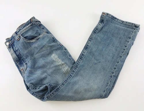 16 Pants Boot Cut Blue Denim Cotton 