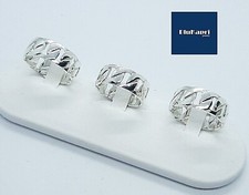 Anello fascia uomo donna  maglia grumetta catena argento 925  massiccio