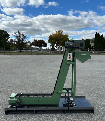 PARTS / CHIP INCLINE BELT CONVEYOR 8'' wide belt 3PH 230v 480v