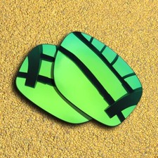 Polarized Lenses Replacement for-Oakley Sliver XL OO9341 Sunglasses-Green Mirror