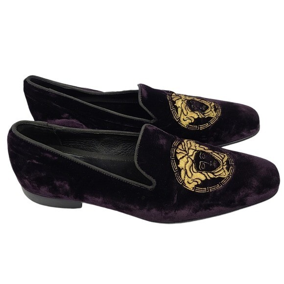 Versace Medusa Insignia Embroidered Accent Slipper Versace Red Bondage Medusa Logo Slides - Size 42 (9 US) | eBay main image 4
