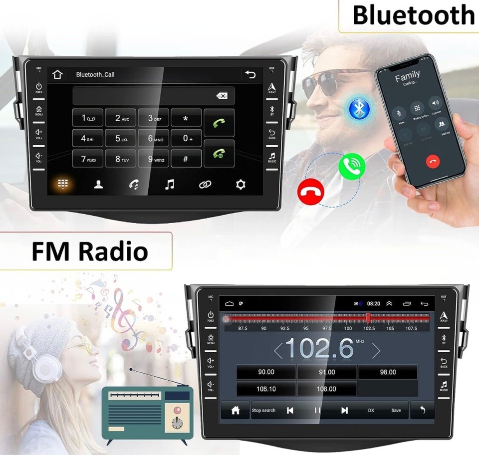 ROINVOU 9212B TOUCHSCREEN CAR Stereo PLAYER Screen NAV IOS/ANDROID