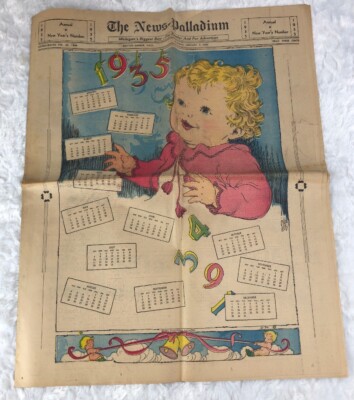 The News Palladium ''Michigan's Biggest Buy for Reader'' Newspaper Jan 1 1935