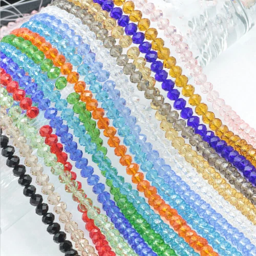 Top Quality Czech Crystal Faceted Rondelle Spacer Beads 4MM 6MM 8MM 10MM
