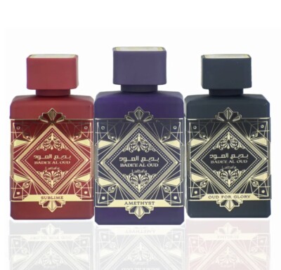 Bade'e Al Oud for Glory, Amethyst & Bade'e Al Oud Sublime EDP-100ml by Lattafa