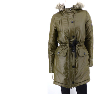 VERA MODA Moderner Winter Long Parka mit modernen Taillenband Olivegrün Gr. S 34