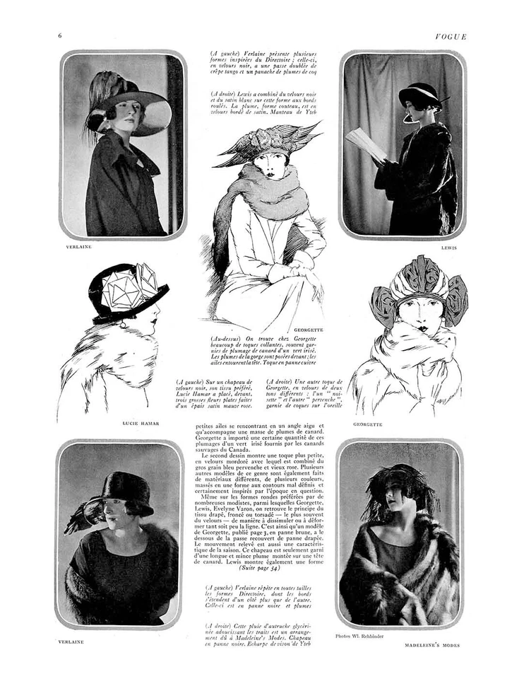 Vogue Paris Magazine, Reprint Sep 1922, V 4.14 Art Deco Fashion Drawings, 1920's Foto 4 de 4