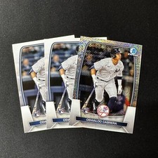 2023 Bowman Oswaldo Cabrera Rookie Mojo Refractor + Base Lot New York Yankees RC
