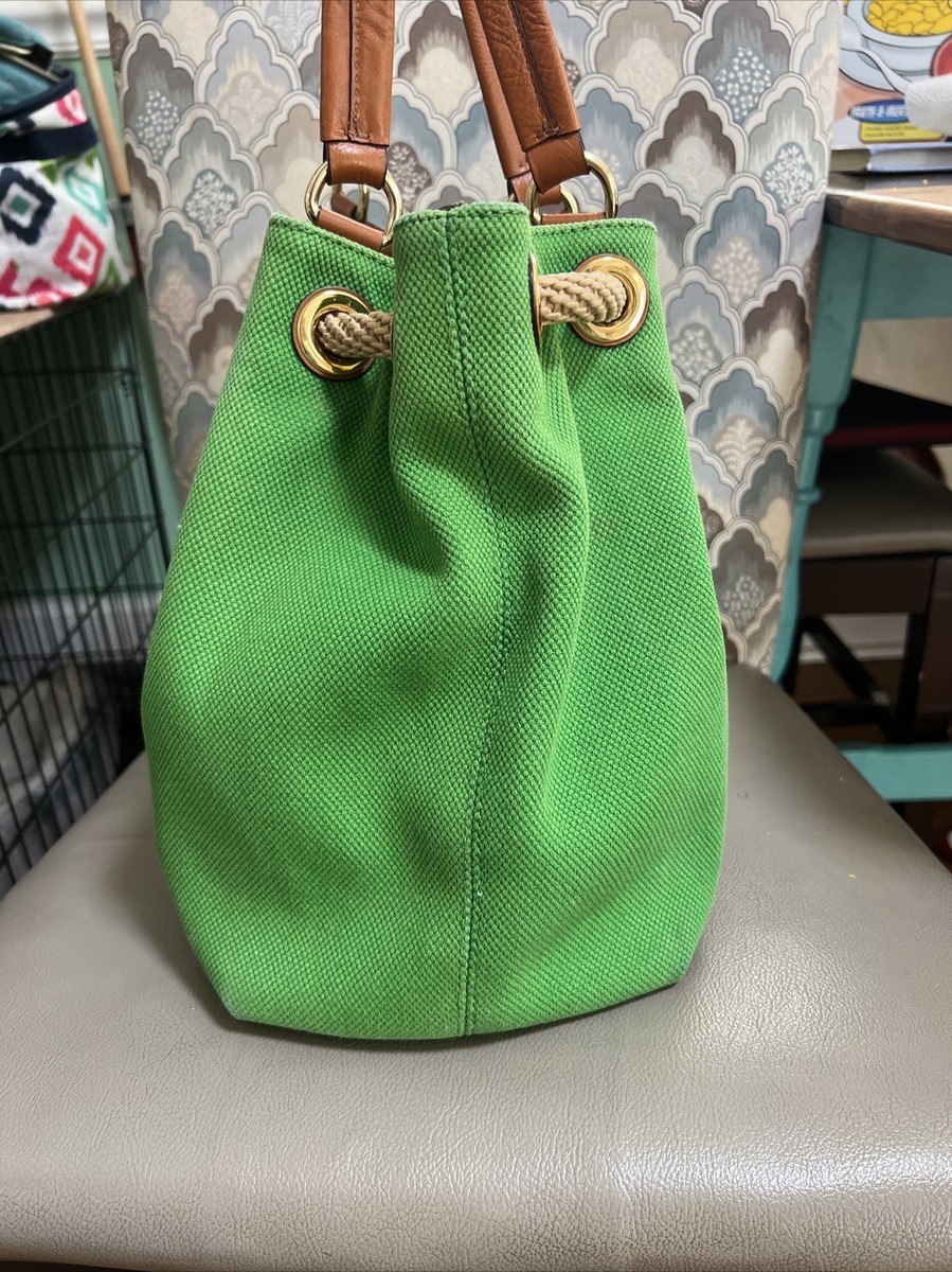 Michael Kors Marina Large Tie Green Drawstring Bag | eBay display picture 2