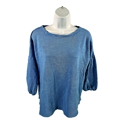 Pure J.Jill Women's Blue 3/4 Balloon Sleeve Knit Top - S | eBay