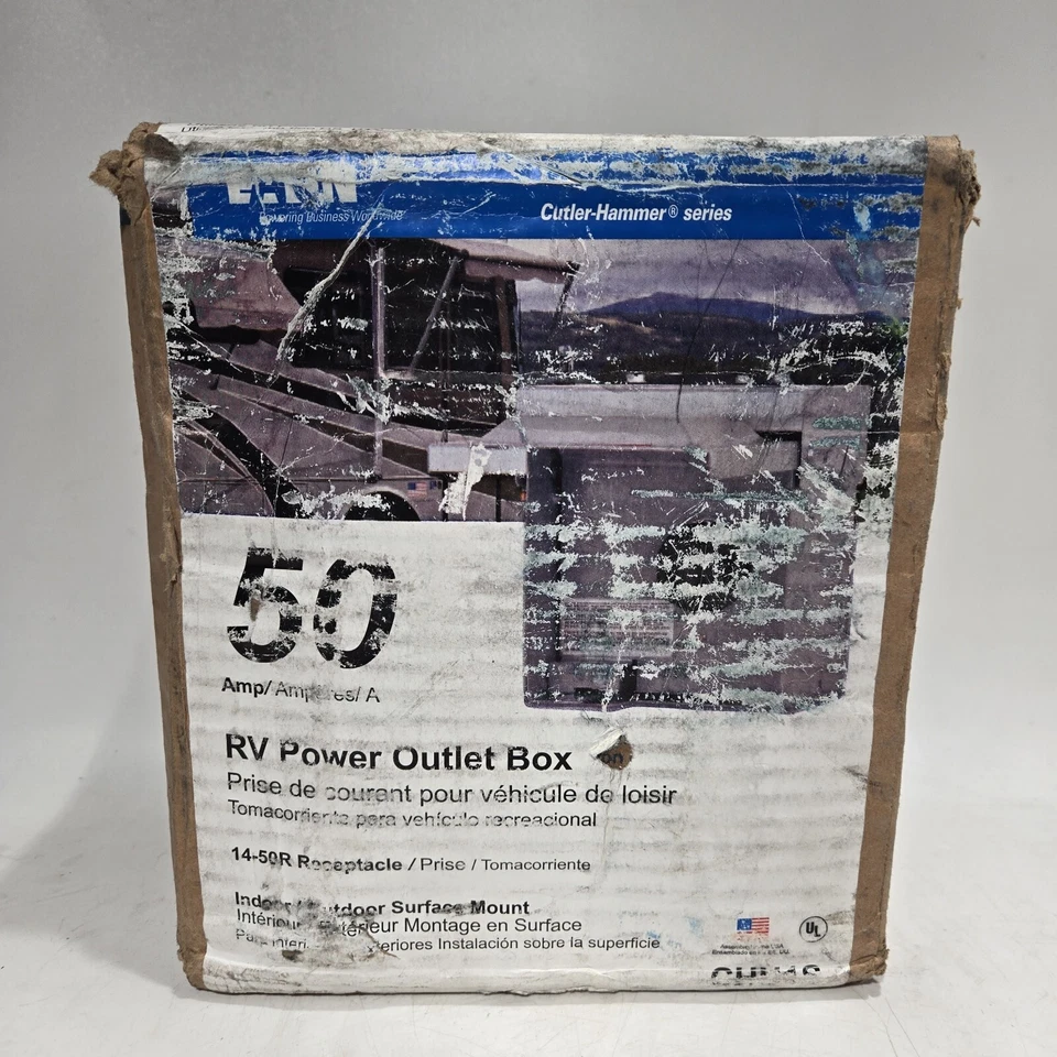 Casa rodante Eaton CHU1S 50 amperios RV toma de corriente panel montaje de servicio interior/exterior Foto 3 de 3