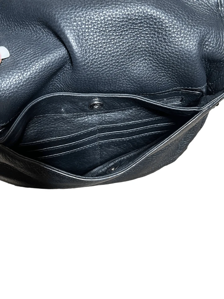 Bolso Bandolera Bolso sin asas Michael Kors Bedford Borla Cuero Guijarro Negro Foto 4 de 4