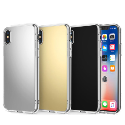 Für Apple iPhone X XS 10 Ultra Dünn Slim Spiegel Bumper TPU Silikon Case Hülle