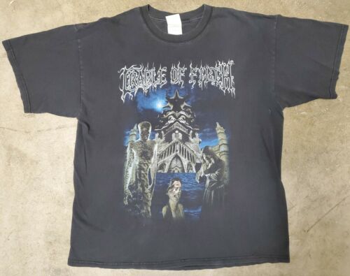 RARE VINTAGE 2000 Cradle of Filth "Turn Up The Horror" T-Shirt Gothic Metal - Picture 1 of 8