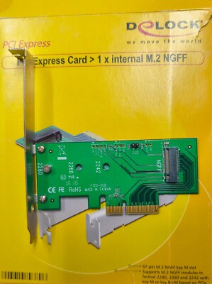 DeLOCK  PCI Express Card PCIe 3.0 x4 Adapter auf M.2 NGFF ohne LP Blende