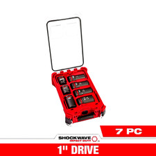 Milwaukee 49-66-7840 SHOCKWAVE Impact Drive 7PC MM / SAE Socket PACKOUT Set