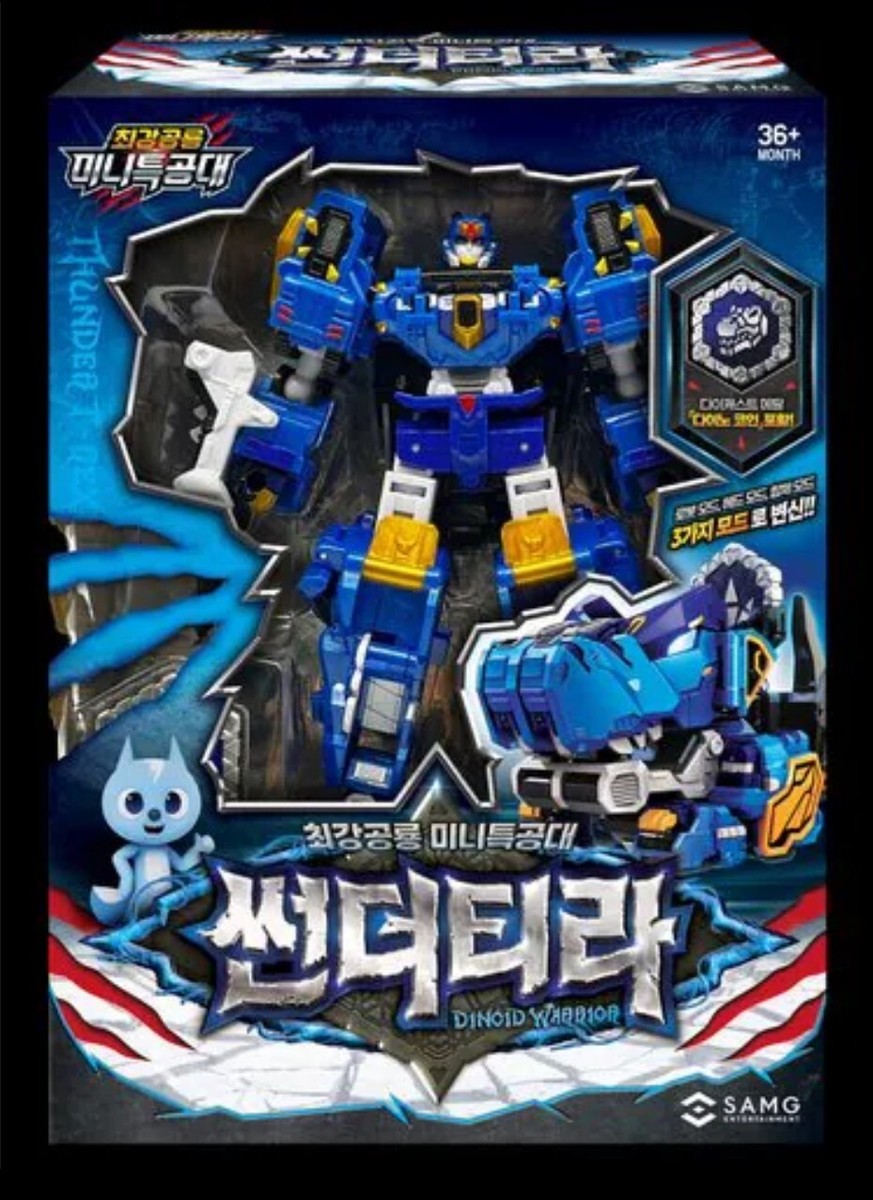 2025 Miniforce Dinoid Warrior THUNDER TYRA Blue-Headbot