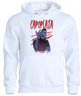 Felpa cappuccio CAPOPLAZA v4 trap rap music maglia t-shirt capo plaza  zombie | eBay