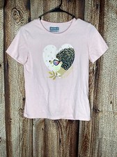 Eddie Bauer Girl  s Kids Hedgehog T-Shirt Pink Size Large 14-16 Short Sleeve