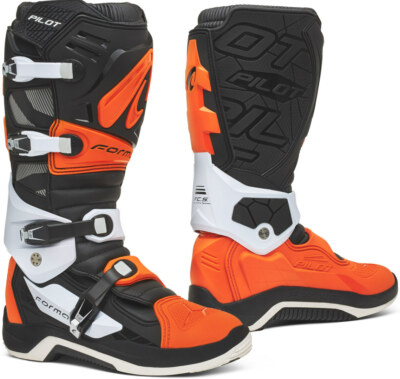 STIVALI BOOTS MOTO CROSS ENDURO SNODO FORMA PILOT BLACK ORANGE
