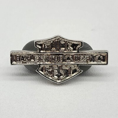   Harley Davidson Harley's The Best F**k The Rest Bar & Shield Vest Jacket Pin