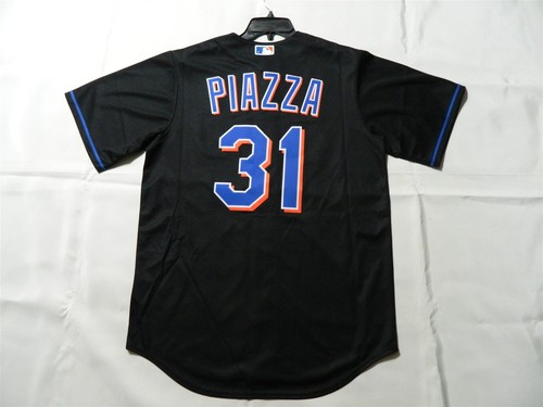 Official Mike Piazza New York Mets Throwback Black Alternate Jersey Medium