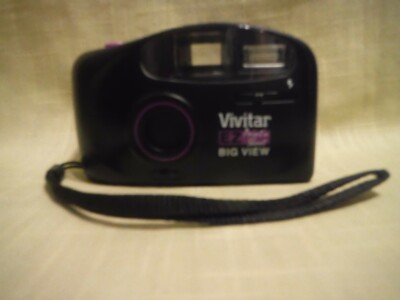 VTG Vivitar EZ Point 'n Shoot Big View 35mm Film Camera Black Purple 