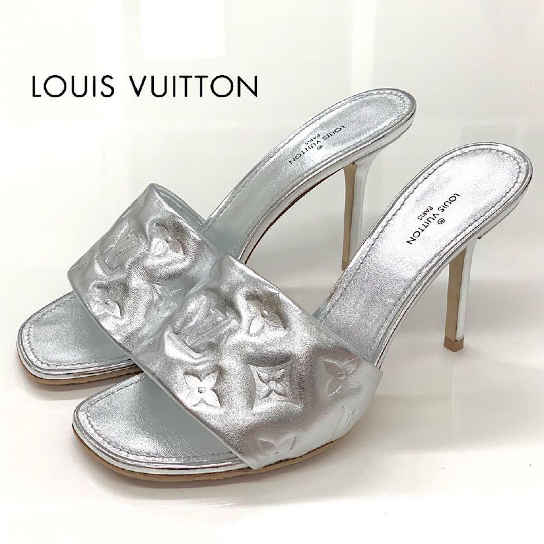 LOUIS VUITTON Sandals Monogram EU 36 1/2 Silver Used | eBay LOUIS VUITTON Sandals Monogram EU 36 1/2 Silver Used | eBay
