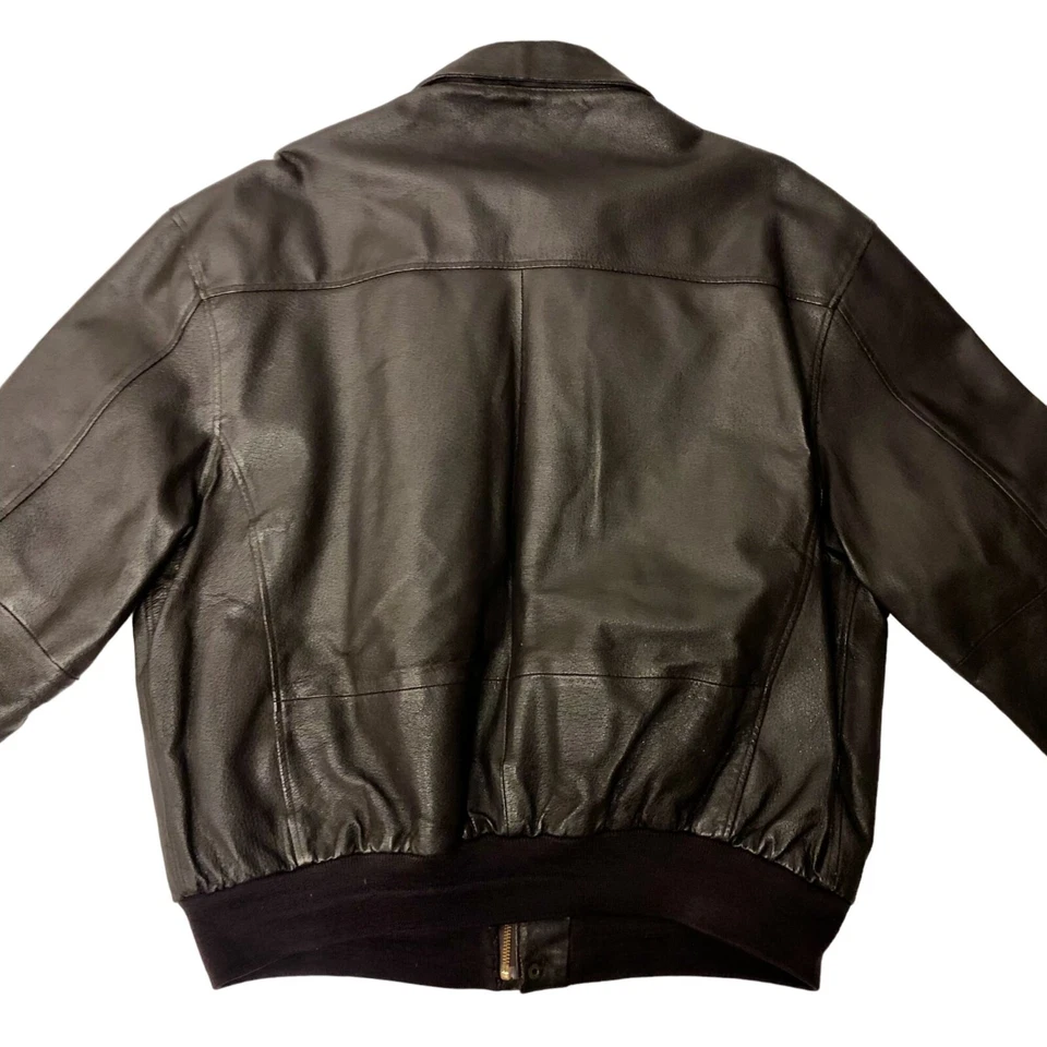 Винтажный 80-х воздушно-десантных коричневый ВВС США A2 полета куртка козлиная кожа кожаное пальто - Изображение 2 из 4