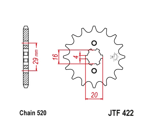 Piñón delantero JT 12 dientes 12T KX125 85-93 YZ125 80-86 BW200 350 IT125 175 200 Foto 2 de 3