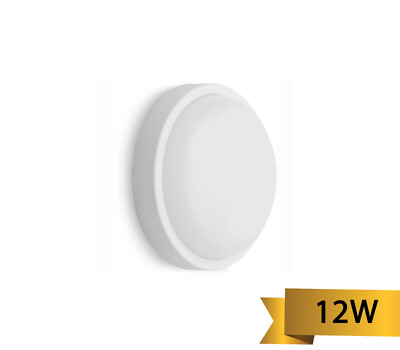 YASTA Applique LED Rotonda 12W Per Interni/Esterni - Luce Fredda 6500K, IP65, Design Elegante E Moderno - 4