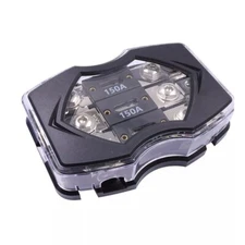 3 Way Power Ground Distribution Block ANL Fuse Holder 0 Gauge in 4 Ga Out 150A