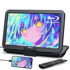 17.6" Portable Blu-Ray DVD Player 15.4" 1920X1080 HD Screen Rechargeable Battery