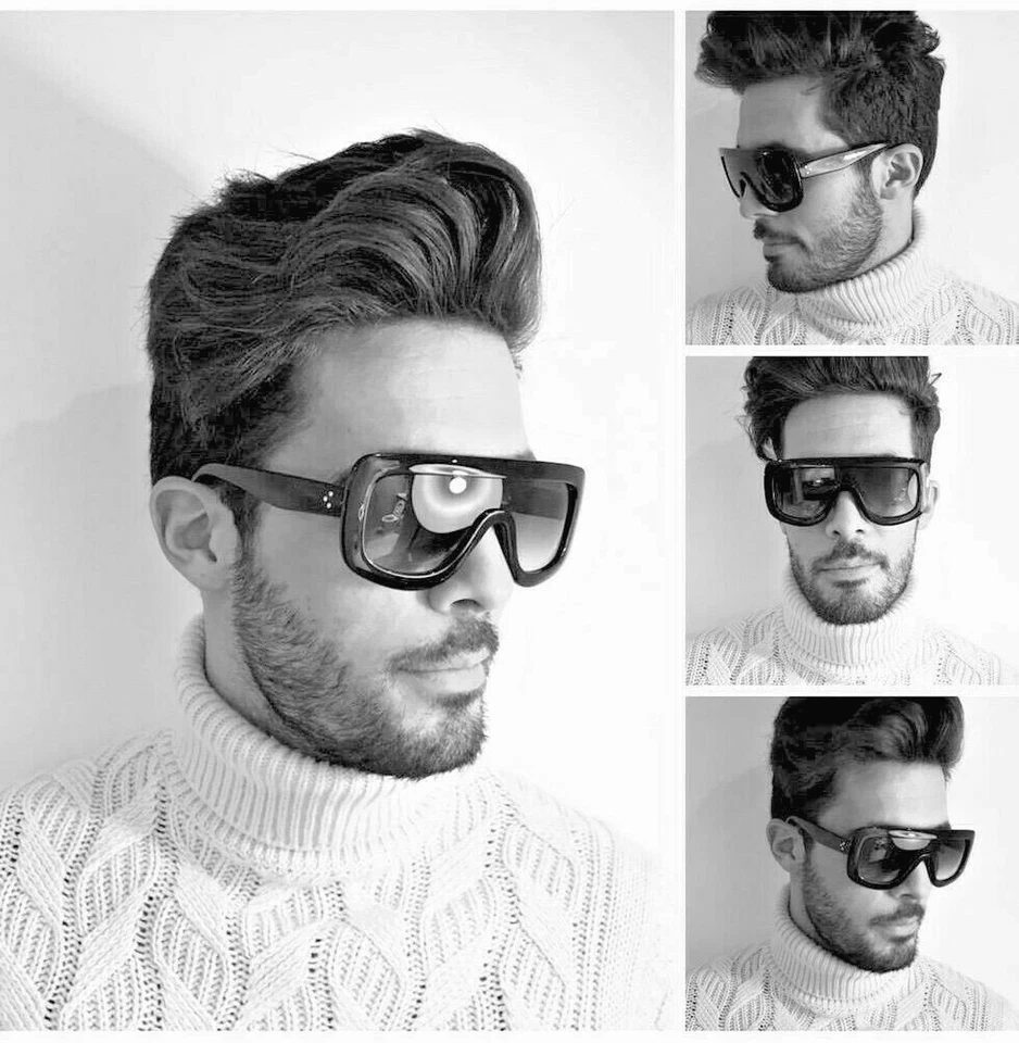 Vintage Style Sunglasses Unisex Black - Image 2 of 4